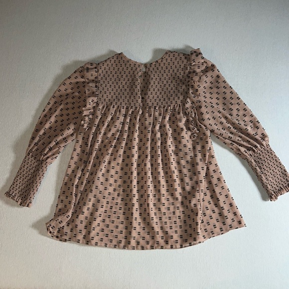 Joie Jamila Top in Ginger & Caviar, Long Sleeve Sheer, Sold Out on Revolve, XS - Picture 2 of 6
